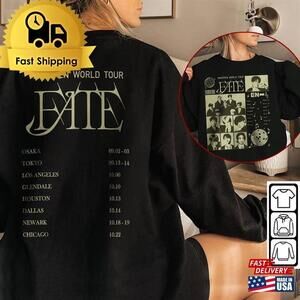 Enhypen Kpop Shirt World Tour Fate V4 Double Side Engene Sweatshirt 2 Sided